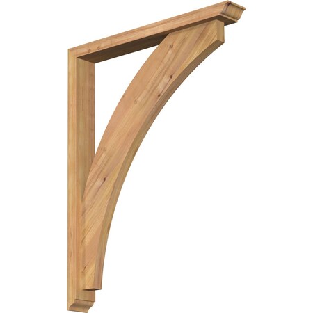 Ekena Millwork Thorton Traditional Smooth Bracket w/ Offset Brace, Western Red Cedar, 3 1/2"W x 26"D x 34"H BKT0402X26X34THR01SWR